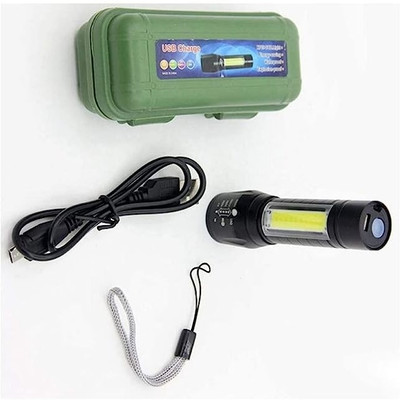 BSVR Metal High quality LED Flashlight ,Super Bright ,Waterproof 3 Light Modes 91 6 hrs Torch Emergency Light(Black)