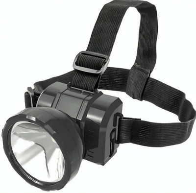 Cinefx 25W Laser Hi-Power Waterproof LED Rechargeable Head Lamp with 2400 MAh Battery 6 hrs Bulb Emergency Light(Black)