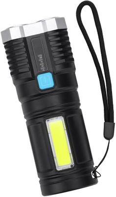 WunderVoX Rechargeable Flashlight Multi-functional Flashlight Outdoor Flashlight-Black 3 hrs Torch Emergency Light(Black)
