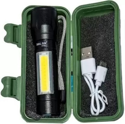 NKPR High quality Metal LED light ,Super Bright ,Waterproof 3 Light Modes 1663 Torch(Black, 4 cm, Rechargeable)