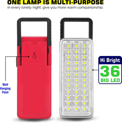 VR Bright Lite High-Bright Led Light With Android Charging Rechargeable-VRBL12403 8 hrs Lantern Emergency Light(Red)