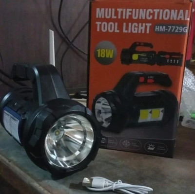 WunderVoX Multifunctional Portable LED Torch light with 14 pcs Tool Kit 10 hrs Torch Emergency Light(Black)