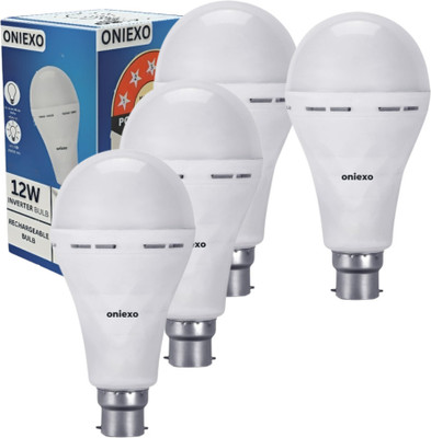 ONIEXO Automatic Charging 12W Emergency LED Bulb-012 4 hrs Bulb Emergency Light(White)