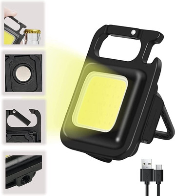 UNZAG Cob Flashlights Bright Rechargeable_Keychain_Mini Flashlight 3 Light_Modes Torch(Black, 15 cm, Rechargeable)