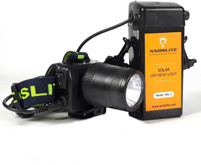 ANDSLITE RHL 1 Rechargeable Head Focus USA LED White 12 hrs Flood Lamp Emergency Light(Black)