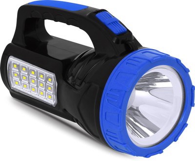 Trillsun 1000 Meter Long Range High Beam Laser Led 120W torch with Side Led Light 5 hrs Torch Emergency Light(Black, Blue)