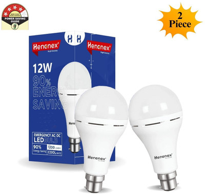 Henonex Charging Emergency Bulb-12W-21 4 hrs Bulb Emergency Light(White)