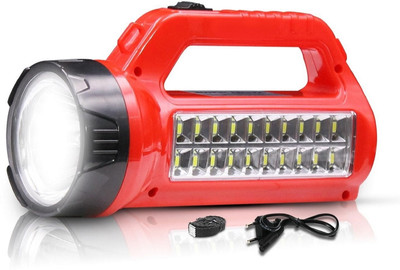 AKR Rechargeable High brightness 50w Laser With Side 2 Tube Emergency LED torch 6 hrs Torch Emergency Light(Multicolor)