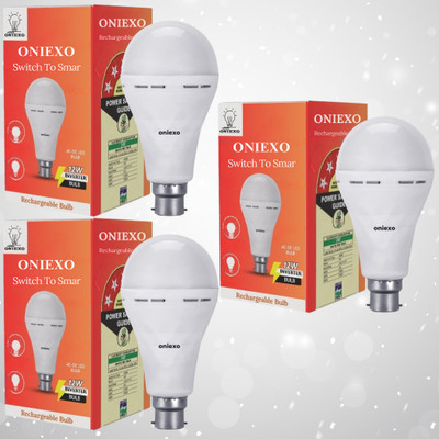 ONIEXO Instant Emergency Light: 12W Rechargeable LED-024 4 hrs Bulb Emergency Light(White)