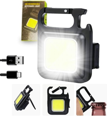 Wifton Mini Flashlight, 800Lumens Bright Rechargeable Keychain-1pc 3 hrs Torch Emergency Light(Black)