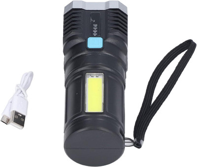 Xydrozen Super Bright Searchlight Portable Handheld LED Flashlight 3 hrs Torch Emergency Light(Black)