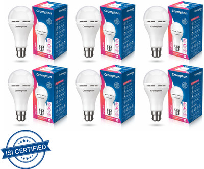 Crompton LED12WDFINVNB4DCDL_Pack of 6 3.5 hrs Bulb Emergency Light(Cool Day Light)