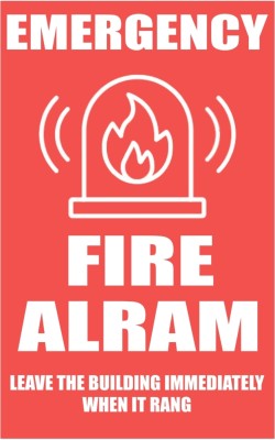 Ordershock Emergency Fire Alarm Sign Boards Sun Board For Hospital, School 8x5 Inches Emergency Sign