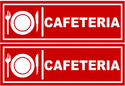 surmul Cafeteria Sign Board For Cafes, Mall, Hotels, Sunboard 8x2.7 Inch Emergency Sign