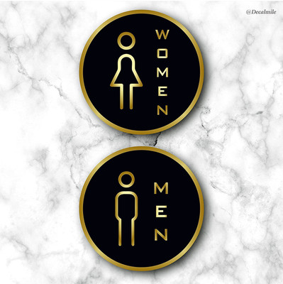 Paper Wings MEN, WOMEN Emergency Sign(Reflective Sign)