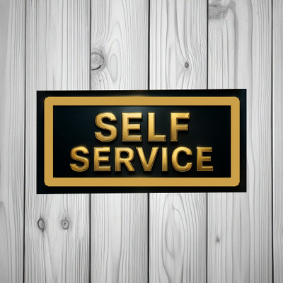 komstec Self Service Sign Board For Food Courts Hotel Buffets And Coffee Stations Emergency Sign