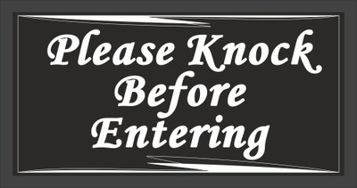 Ordershock Please Knock Before Entering Sign Board Sun Board For Office Room 8x4 Inches Emergency Sign