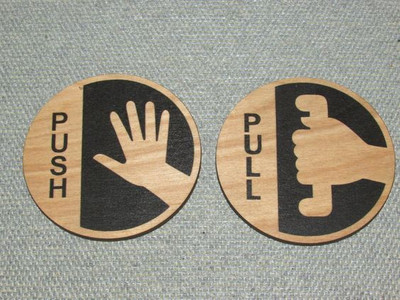 STONE X PUSH AND PULL Emergency Sign
