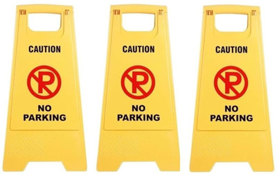 AMIGOS STORE No Parking Caution Sign Board Emergency Sign(Reflective Sign)