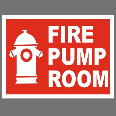 SignVes Fire Pump Room Signage Board, 8x6 Inch, Pack of 2 Emergency Sign