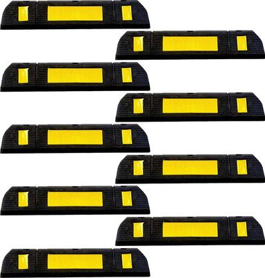 Ladwa 600 mm, Pack of 9 Rubberised Car Wheel Parking Stopper for Garage Floor Emergency Sign(Reflective Sign)