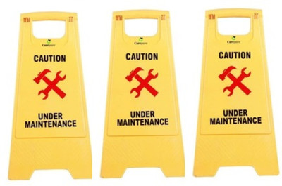 KR STORE Under Maintenance Emergency Sign(Reflective Sign)