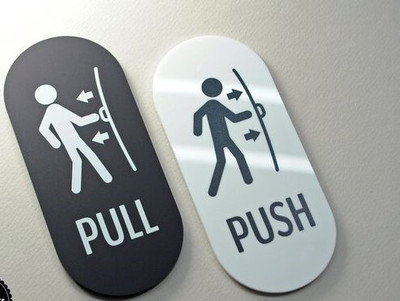 STONE X PUSH AND PULL Emergency Sign