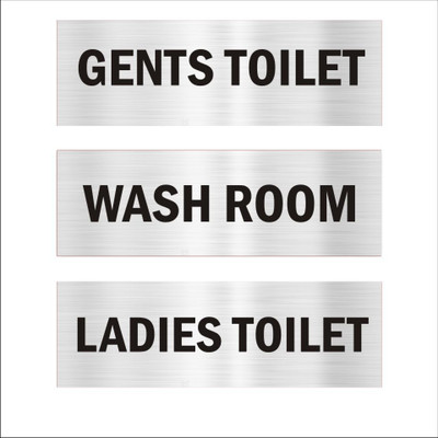 Mindcraftz Gents Toilet Wash Room Ladies Toilet Acrylic sign board Emergency Sign(Reflective Sign)