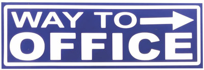 SRKAVTRADERS Way to Office Emergency Sign(Reflective Sign)