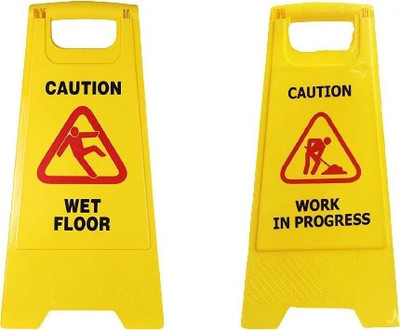 AMIGOS STORE work in progress, wet floor Emergency Sign(Reflective Sign)