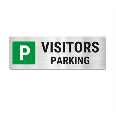 Mindcraftz Visitors Parking Acrylic Signboard 12 x 4 inches Emergency Sign(Reflective Sign)