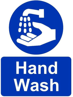 stylishdecor Hand wash only Emergency Sign(Reflective Sign)