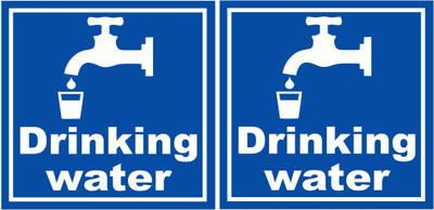 voorkoms Drinking Water Sign Board For School, Colleges, Office, Mall Sunboard4x4 Inch Emergency Sign
