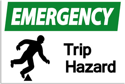 Ritwika's Emergency Trip Hazard Emergency Sign
