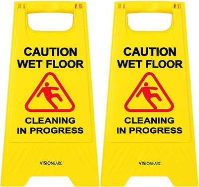 Visione Arc CAUTION WET FLOOR – CLEANING IN PROGRESS Emergency Sign