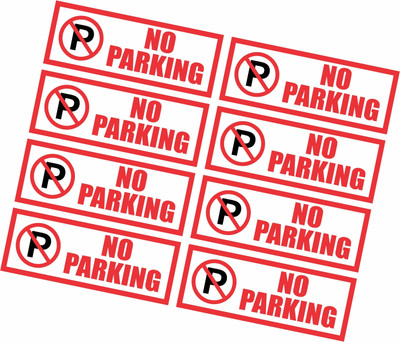 jhitkiyahi No Parking Emergency Sign(Reflective Sign)