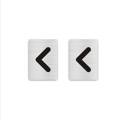 Mindcraftz Arrows board for signboards Silver color Emergency Sign(Reflective Sign)