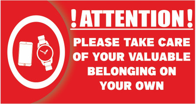Ordershock Attention Sign Board Sun Board For Office, Mall. Colleges, 8x4 Inches Emergency Sign