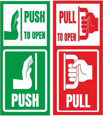 Ordershock Push Out And Pull In Sign Board - Perfect For Offices And Shops, 8 X 3.5 Inches Emergency Sign