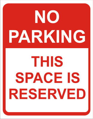 PrintoAd INDIA RESERVE PARKING on Sunboard 5mm, NO PARKING, SPACE RESERVED Emergency Sign