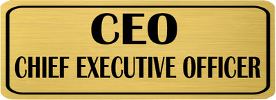 Klowage CEO High Grate Gold Colour Acrylic Sign Board Emergency Sign(Reflective Sign)