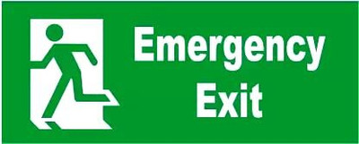 PRIBOX Emergency Exit Only Sign Board Emergency Sign