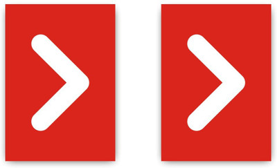 Mindcraftz Arrows board for signboards Red color Emergency Sign(Reflective Sign)