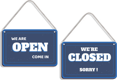 DELWOR We Are Open Come in, We're Closed Sorry Emergency Sign