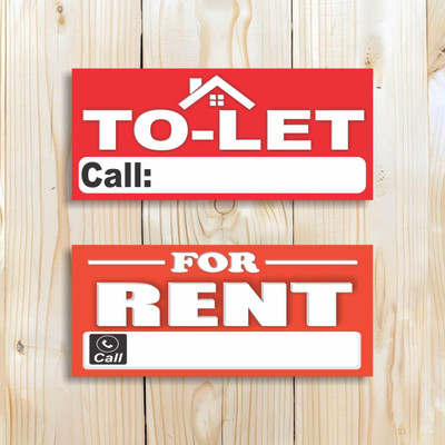 komstec TO-LET And For Rent Sign Board Proptery Dealer, Falts And P.G Rent Emergency Sign