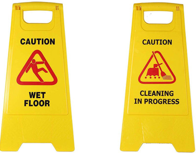 SHREEVA WET FLOOR , CLEANING IN PROGRESS,Standing Caution Sign Board Emergency Sign(Reflective Sign)