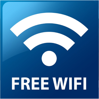 voorkoms Attractive 'Free Wifi' Sign Board for Shops, Malls, Hotels,Cafes,8 x 8 Inches Emergency Sign