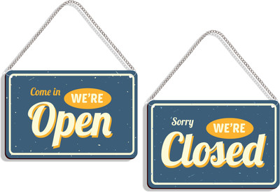 DELWOR Come In We Are Open, Sorry We're Closed Emergency Sign
