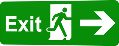 BPS Fire EXIT Emergency Sign(Reflective Sign)
