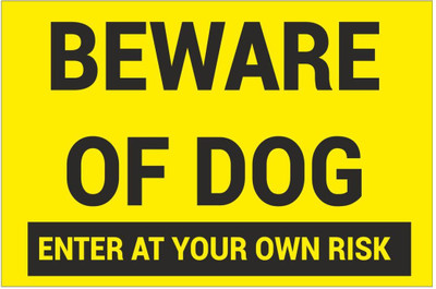 Tatmods Bewere of Dog Enter At you Risk 8x12 Inch Sign Board Security Notice for Home Emergency Sign